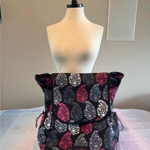 Vera Bradley Black Gray and Pink Backpack
